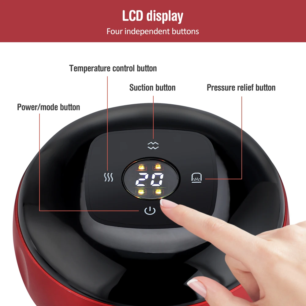 Intelligent Body Scraping Back Massager Vacuum Cupping Device Heating Breath Suction Cups for Back Neck Arm Leg Massge Machine Intelligent Body Scraping Back Massager Vacuum Cupping Device Heating Breath Suction Cups for Back Neck Arm Leg Massge Machine