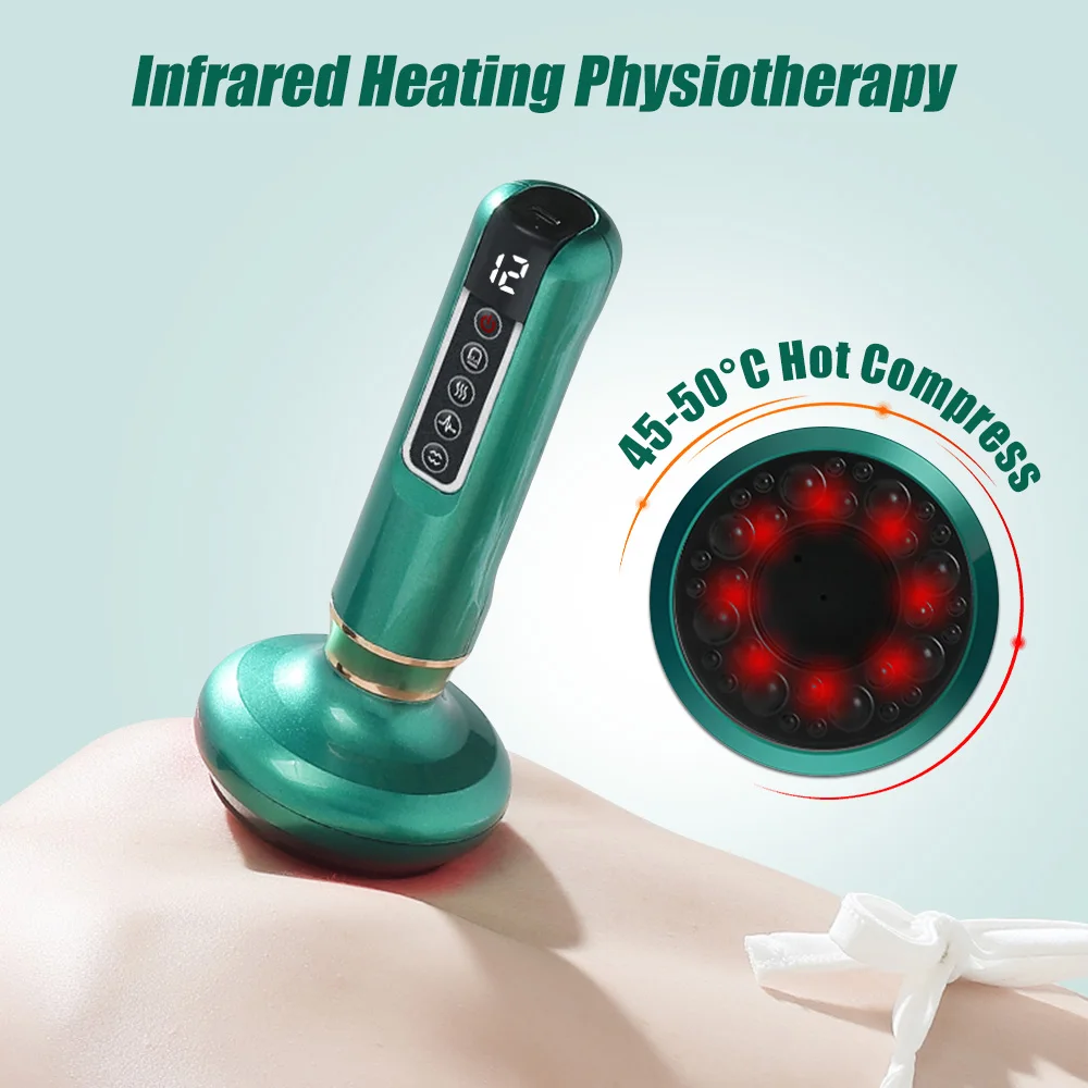 12 Level Cupping Massager Vacuum Suction Cup GuaSha Anti Cellulite Beauty Health Scraping Infrared Heat Slimming Massage Therapy - Image 6