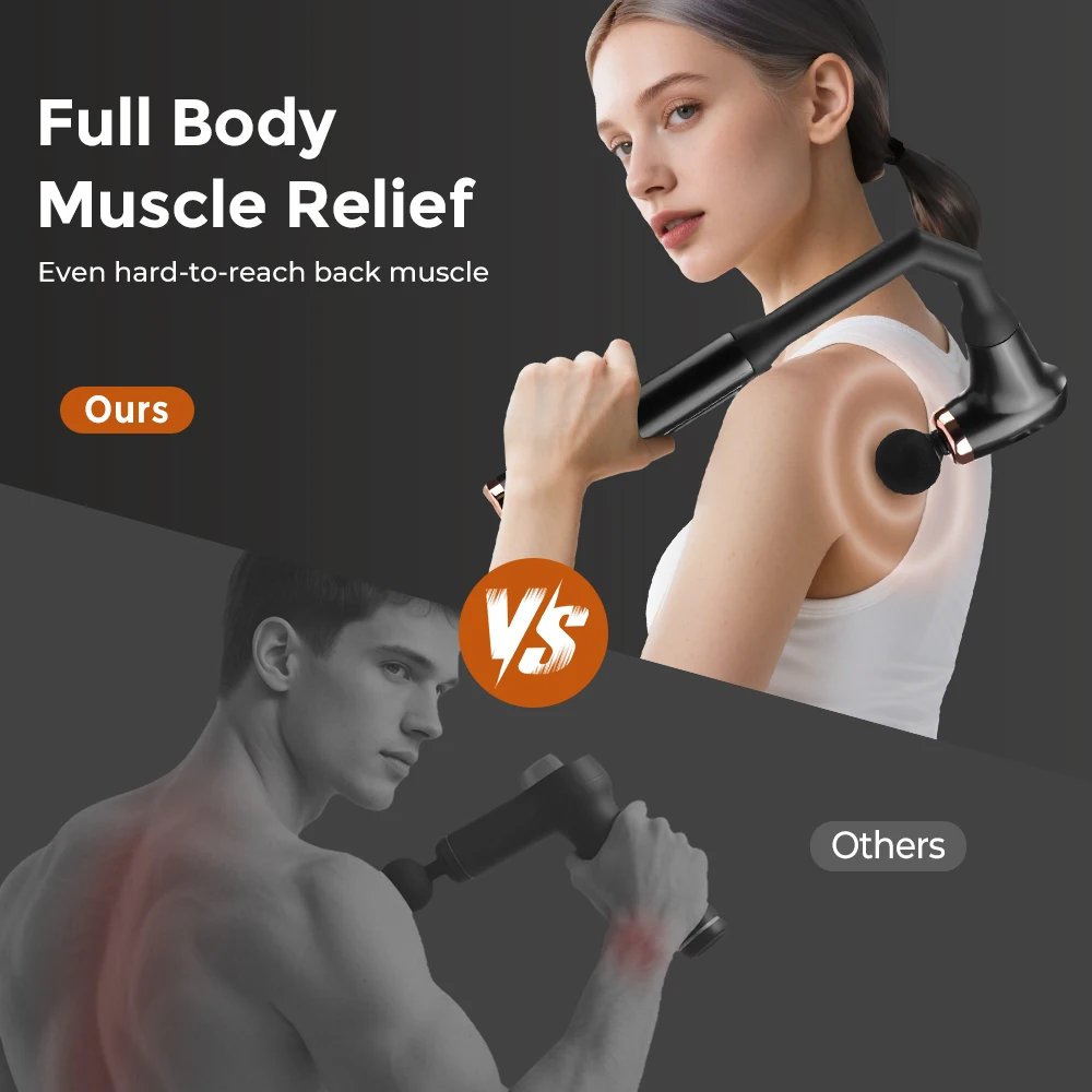 New Smart Curved Hook Fascia Gun 3 Modes Electric Fascia Gun Home Electric Massager Massage Hammer Handheld Hammer Back Artifact New Smart Curved Hook Fascia Gun 3 Modes Electric Fascia Gun Home Electric Massager Massage Hammer Handheld Hammer Back Artifact