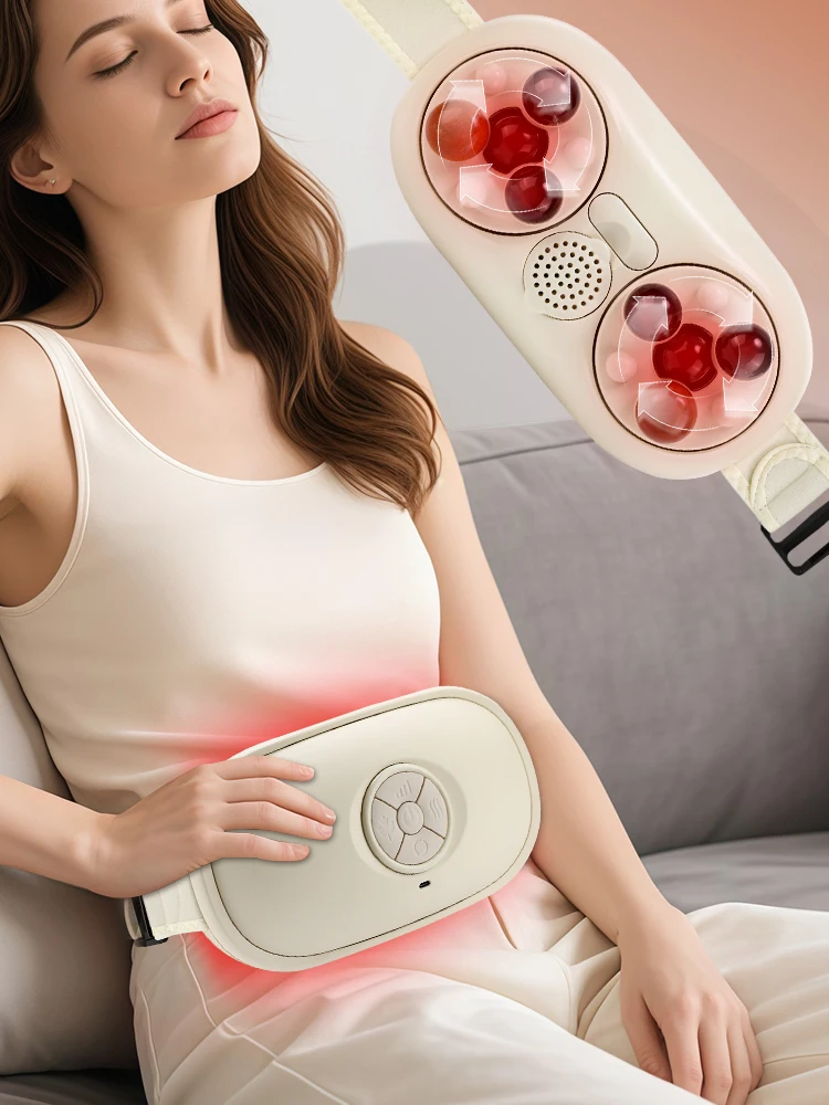 Electric Abdominal Massager Bian Stone Kneading 2-Level Heat 3-Intensity Fat Burner Anti-Cellulite Belly Shaking for Slimming Electric Abdominal Massager Bian Stone Kneading 2-Level Heat 3-Intensity Fat Burner Anti-Cellulite Belly Shaking for Slimming