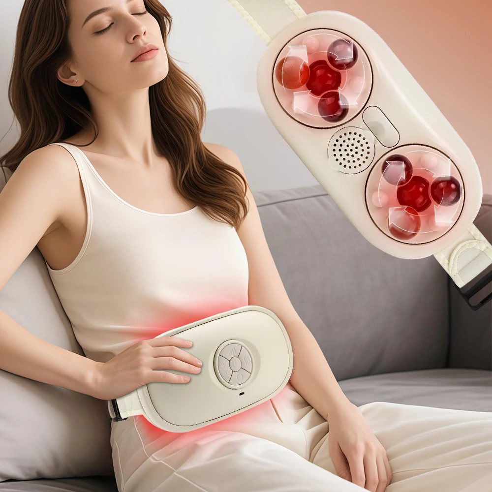 Electric Abdominal Massager Bian Stone Kneading 2-Level Heat 3-Intensity Fat Burner Anti-Cellulite Belly Shaking for Slimming Electric Abdominal Massager Bian Stone Kneading 2-Level Heat 3-Intensity Fat Burner Anti-Cellulite Belly Shaking for Slimming