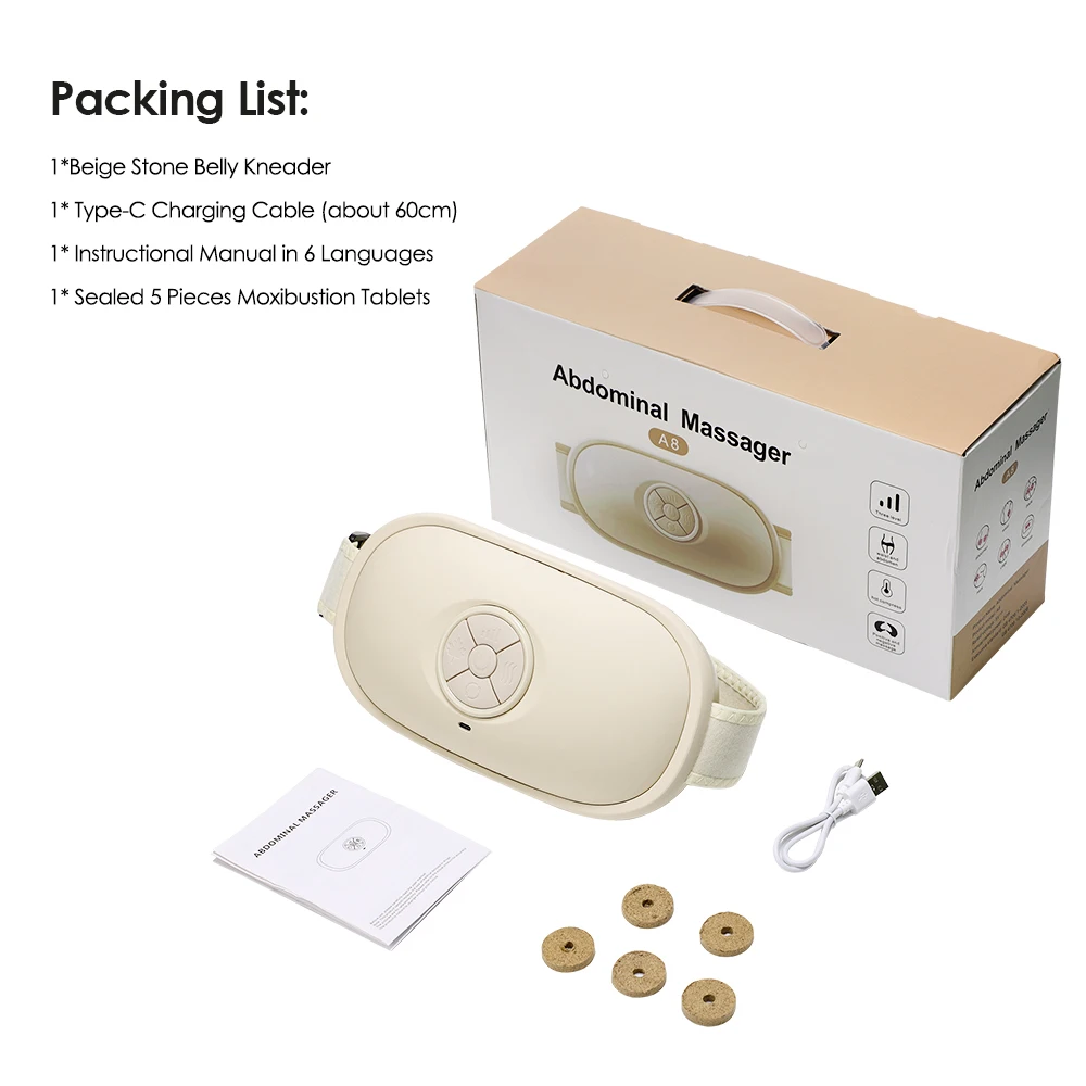 Electric Abdominal Massager Bian Stone Kneading 2-Level Heat 3-Intensity Fat Burner Anti-Cellulite Belly Shaking for Slimming Electric Abdominal Massager Bian Stone Kneading 2-Level Heat 3-Intensity Fat Burner Anti-Cellulite Belly Shaking for Slimming