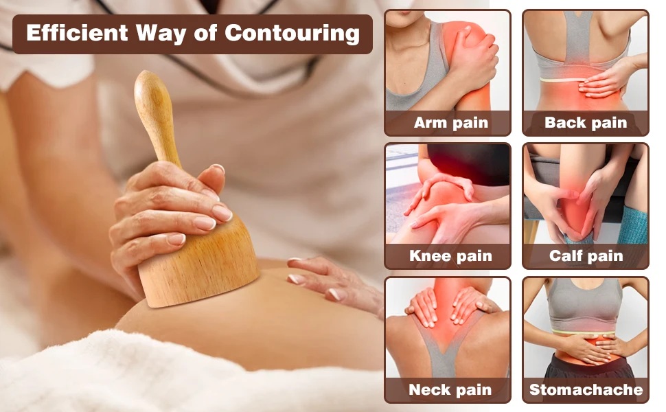 Wood Therapy Massage Tools, Wood Lymphatic Drainage Massage Tools Set for Body Sculpting, Maderoterapia Kit for Anticellulite Wood Therapy Massage Tools, Wood Lymphatic Drainage Massage Tools Set for Body Sculpting, Maderoterapia Kit for Anticellulite