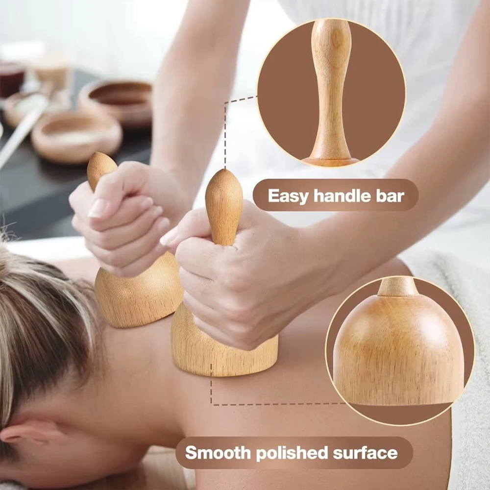 Wood Therapy Massage Tools, Wood Lymphatic Drainage Massage Tools Set for Body Sculpting, Maderoterapia Kit for Anticellulite - Image 3