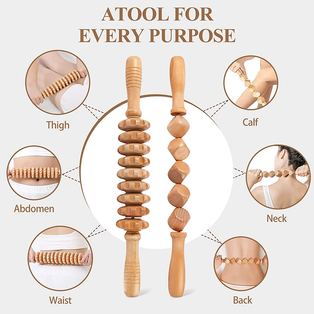 Wood Therapy Massage Tools, Wood Lymphatic Drainage Massage Tools Set for Body Sculpting, Maderoterapia Kit for Anticellulite Wood Therapy Massage Tools, Wood Lymphatic Drainage Massage Tools Set for Body Sculpting, Maderoterapia Kit for Anticellulite