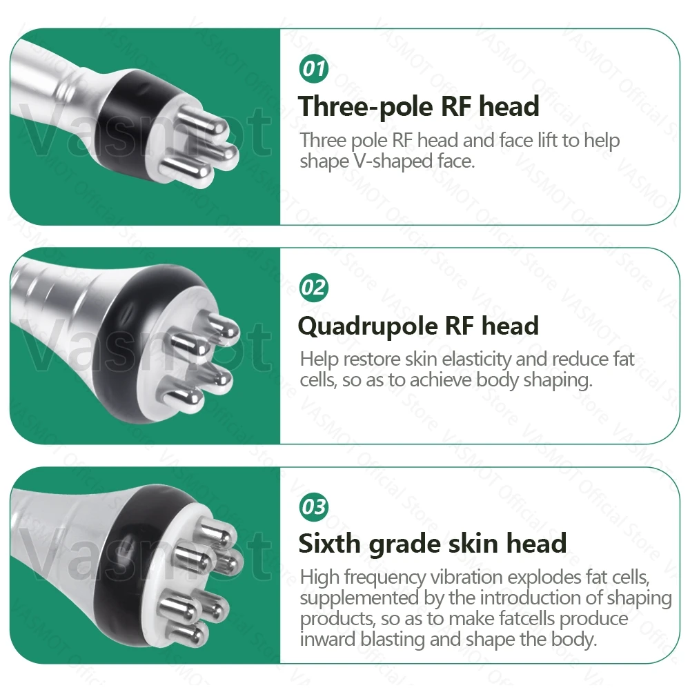 40K RadioFrequency Multifunctional Body Sculpting 6/9IN1 Cavitation Vacuum Massage Device Body Shape Lipo Laser Slimming Machine