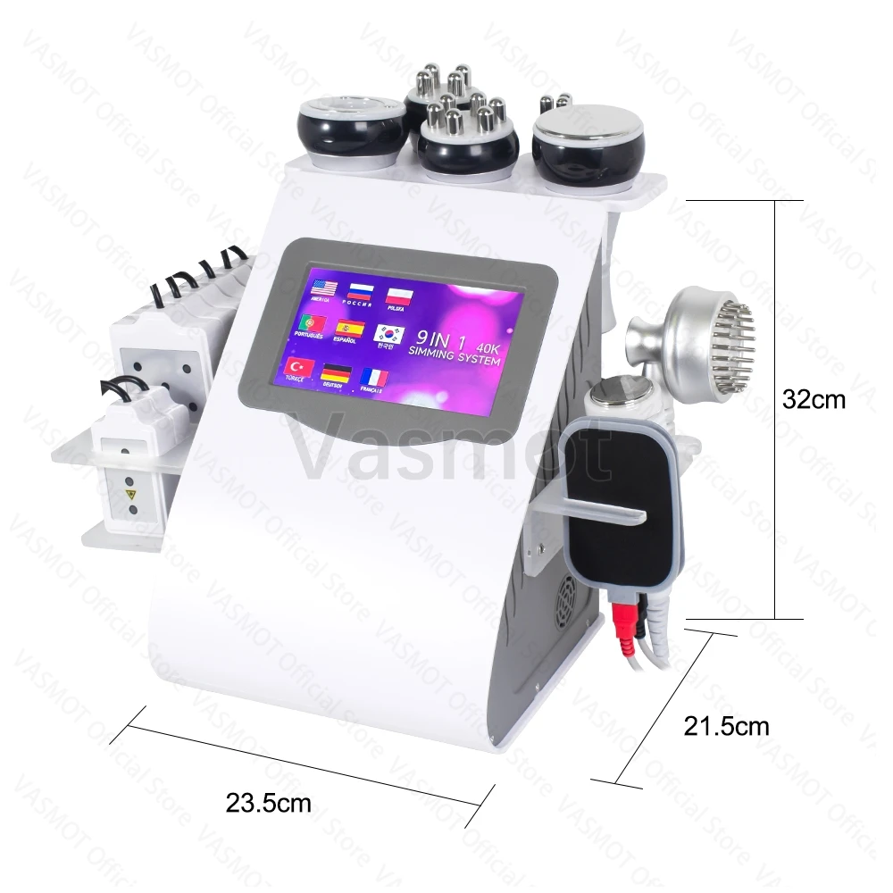 40K RadioFrequency Multifunctional Body Sculpting 6/9IN1 Cavitation Vacuum Massage Device Body Shape Lipo Laser Slimming Machine