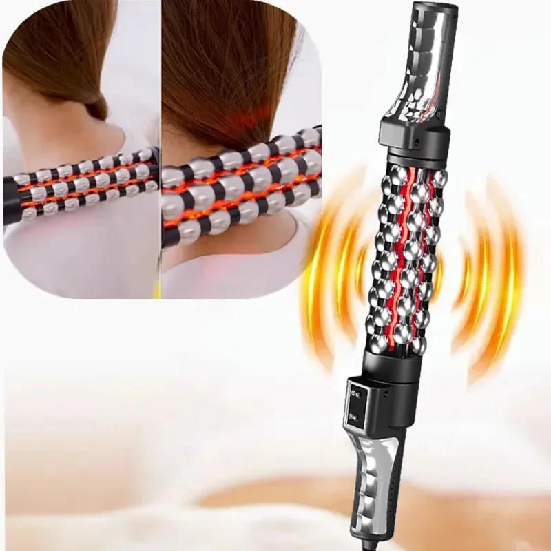 New 36W Relaxed Red Light Heated Massage Device Roll Massager 360° Rotating Inner Ball Roller for Whole Body Anti Cellulite - Image 2