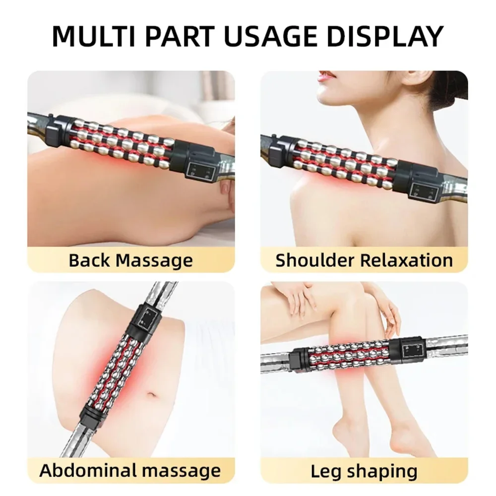 New 36W Relaxed Red Light Heated Massage Device Roll Massager 360° Rotating Inner Ball Roller for Whole Body Anti Cellulite New 36W Relaxed Red Light Heated Massage Device Roll Massager 360° Rotating Inner Ball Roller for Whole Body Anti Cellulite