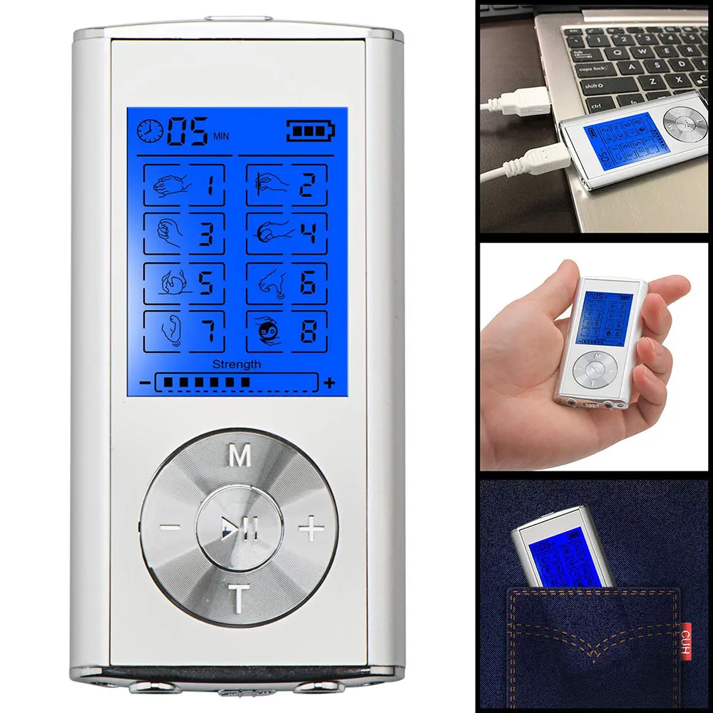 Digital Therapy Unit 8 Modes Electric EMS Muscle Stimulator Tens Machine Physiotherapy Slimming Electronic Pulse Body Massager Digital Therapy Unit 8 Modes Electric EMS Muscle Stimulator Tens Machine Physiotherapy Slimming Electronic Pulse Body Massager