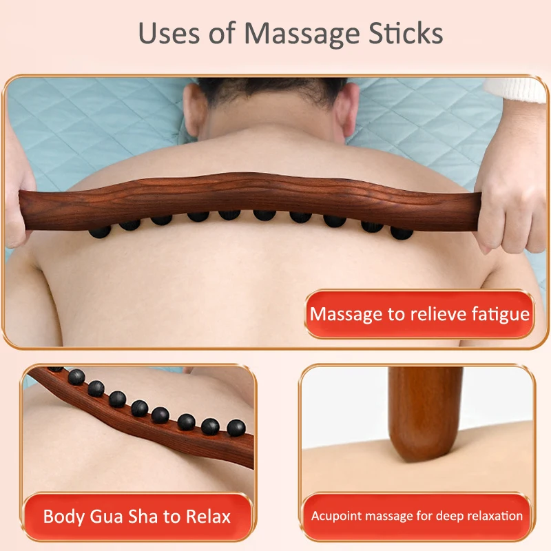 Carbonized Wood Lymphatic Drainage Massager Wooden Gua Sha Massage Stick Neck Back Relaxation Guasha Tool Body Anti Cellulite Carbonized Wood Lymphatic Drainage Massager Wooden Gua Sha Massage Stick Neck Back Relaxation Guasha Tool Body Anti Cellulite