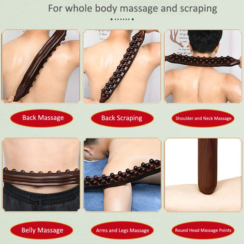 Carbonized Wood Lymphatic Drainage Massager Wooden Gua Sha Massage Stick Neck Back Relaxation Guasha Tool Body Anti Cellulite Carbonized Wood Lymphatic Drainage Massager Wooden Gua Sha Massage Stick Neck Back Relaxation Guasha Tool Body Anti Cellulite