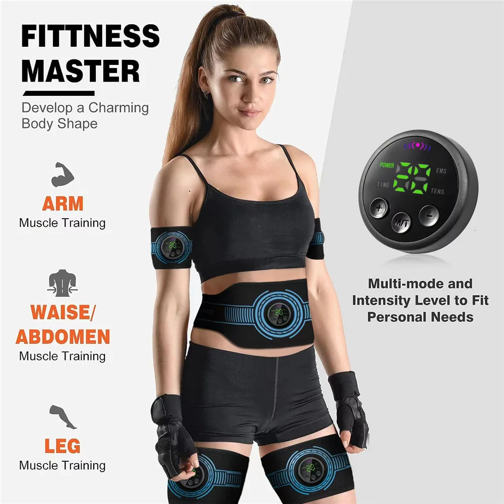 EMS Belt Massage Set Abdominal Fitness Device Intelligent Belt Full Body Muscle Stimulation Trainer USB Charging Version EMS Belt Massage Set Abdominal Fitness Device Intelligent Belt Full Body Muscle Stimulation Trainer USB Charging Version