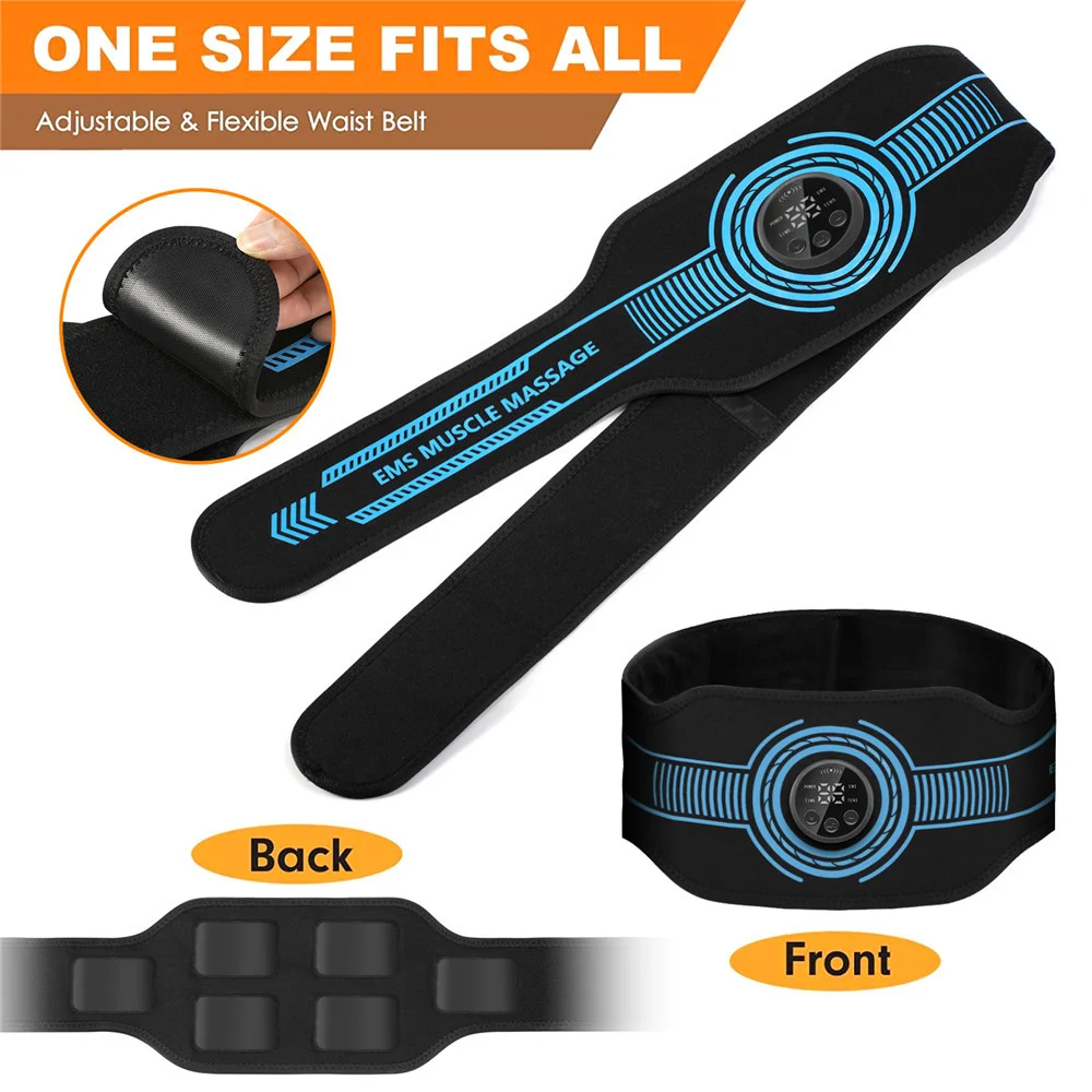EMS Belt Massage Set Abdominal Fitness Device Intelligent Belt Full Body Muscle Stimulation Trainer USB Charging Version EMS Belt Massage Set Abdominal Fitness Device Intelligent Belt Full Body Muscle Stimulation Trainer USB Charging Version