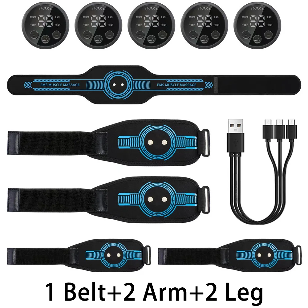 EMS Belt Massage Set Abdominal Fitness Device Intelligent Belt Full Body Muscle Stimulation Trainer USB Charging Version EMS Belt Massage Set Abdominal Fitness Device Intelligent Belt Full Body Muscle Stimulation Trainer USB Charging Version