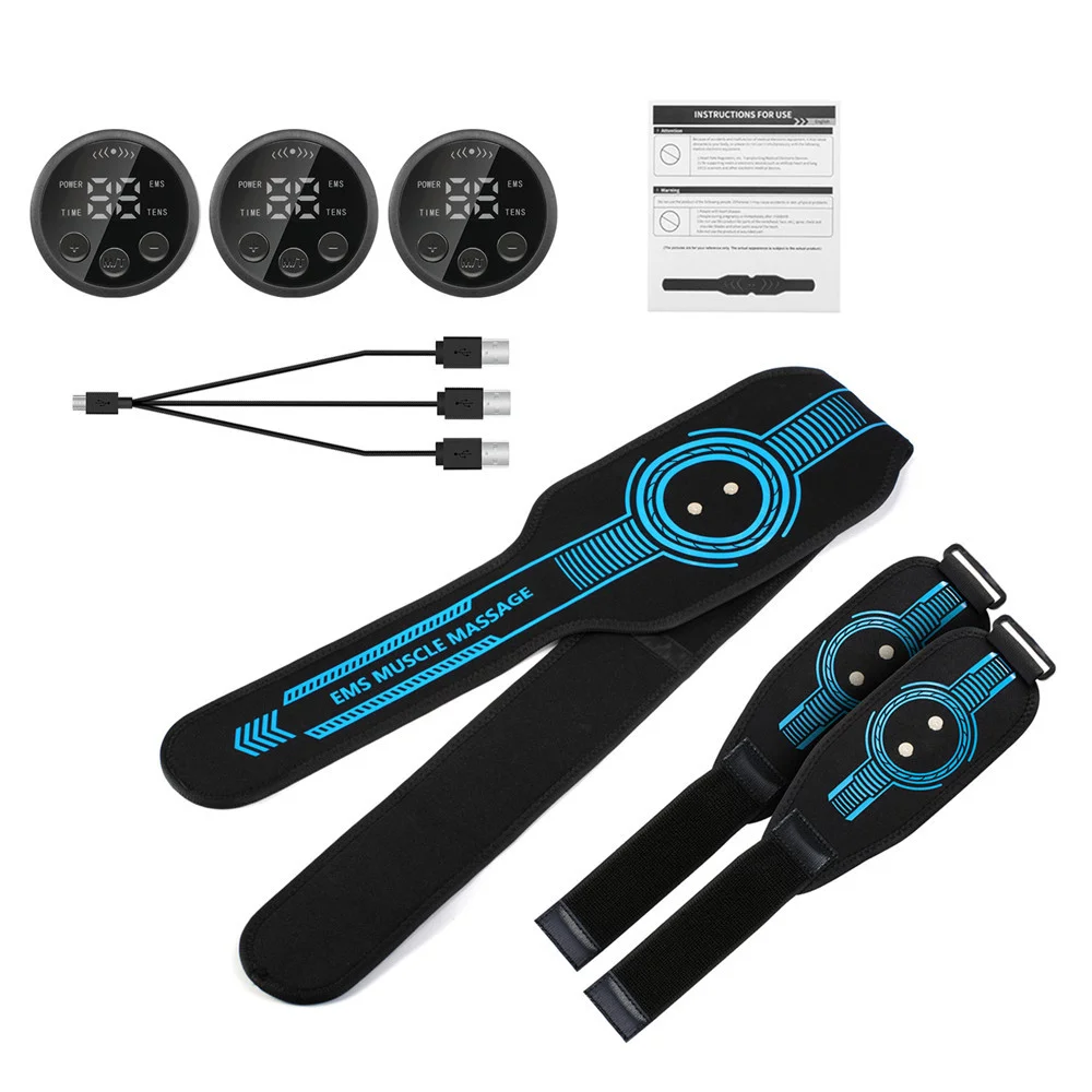 EMS Belt Massage Set Abdominal Fitness Device Intelligent Belt Full Body Muscle Stimulation Trainer USB Charging Version EMS Belt Massage Set Abdominal Fitness Device Intelligent Belt Full Body Muscle Stimulation Trainer USB Charging Version