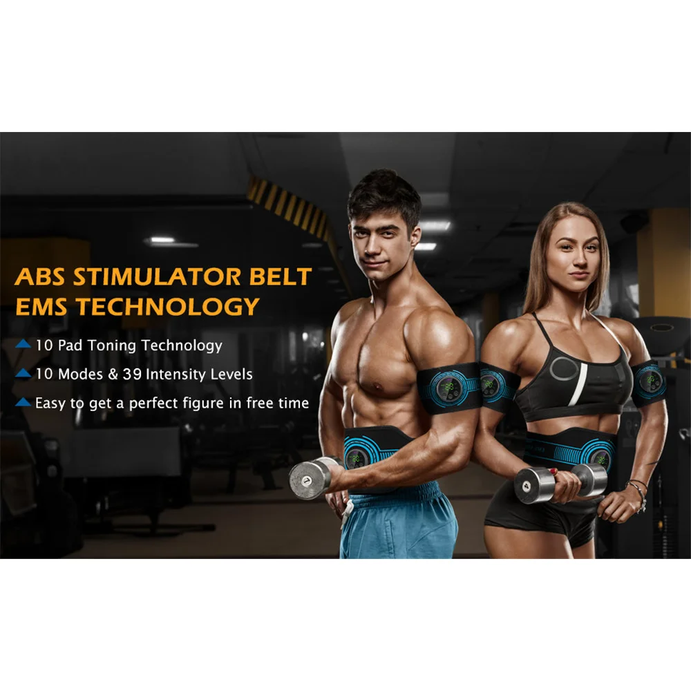 EMS Belt Massage Set Abdominal Fitness Device Intelligent Belt Full Body Muscle Stimulation Trainer USB Charging Version EMS Belt Massage Set Abdominal Fitness Device Intelligent Belt Full Body Muscle Stimulation Trainer USB Charging Version