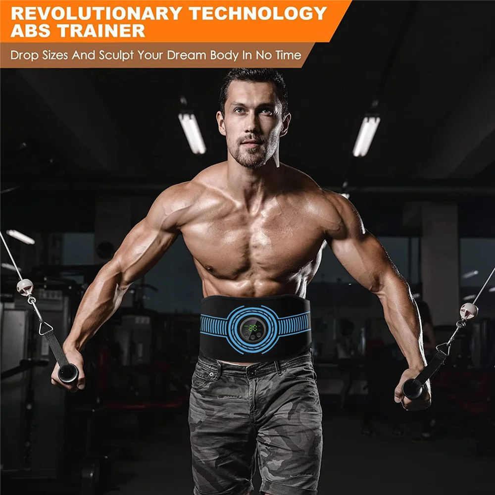 EMS Belt Massage Set Abdominal Fitness Device Intelligent Belt Full Body Muscle Stimulation Trainer USB Charging Version EMS Belt Massage Set Abdominal Fitness Device Intelligent Belt Full Body Muscle Stimulation Trainer USB Charging Version