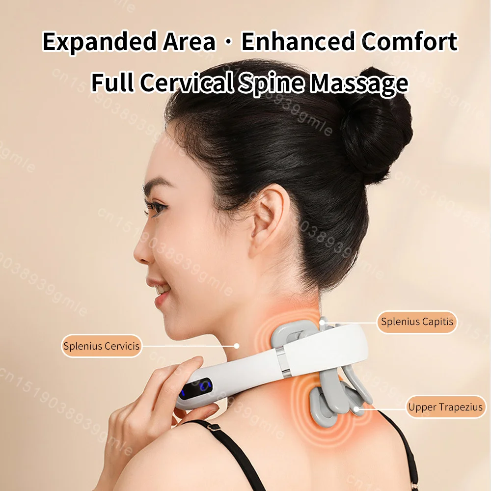 Neck Massager Electric Microcurrent Multi-Head Replaceable Wireless Knead Shiatsu Heating Vibration Cervical Shoulder Massager Neck Massager Electric Microcurrent Multi-Head Replaceable Wireless Knead Shiatsu Heating Vibration Cervical Shoulder Massager