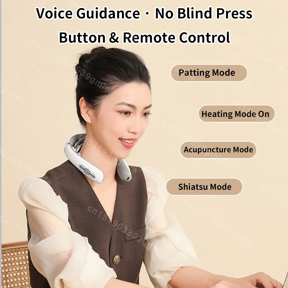 Neck Massager Electric Microcurrent Multi-Head Replaceable Wireless Knead Shiatsu Heating Vibration Cervical Shoulder Massager Neck Massager Electric Microcurrent Multi-Head Replaceable Wireless Knead Shiatsu Heating Vibration Cervical Shoulder Massager