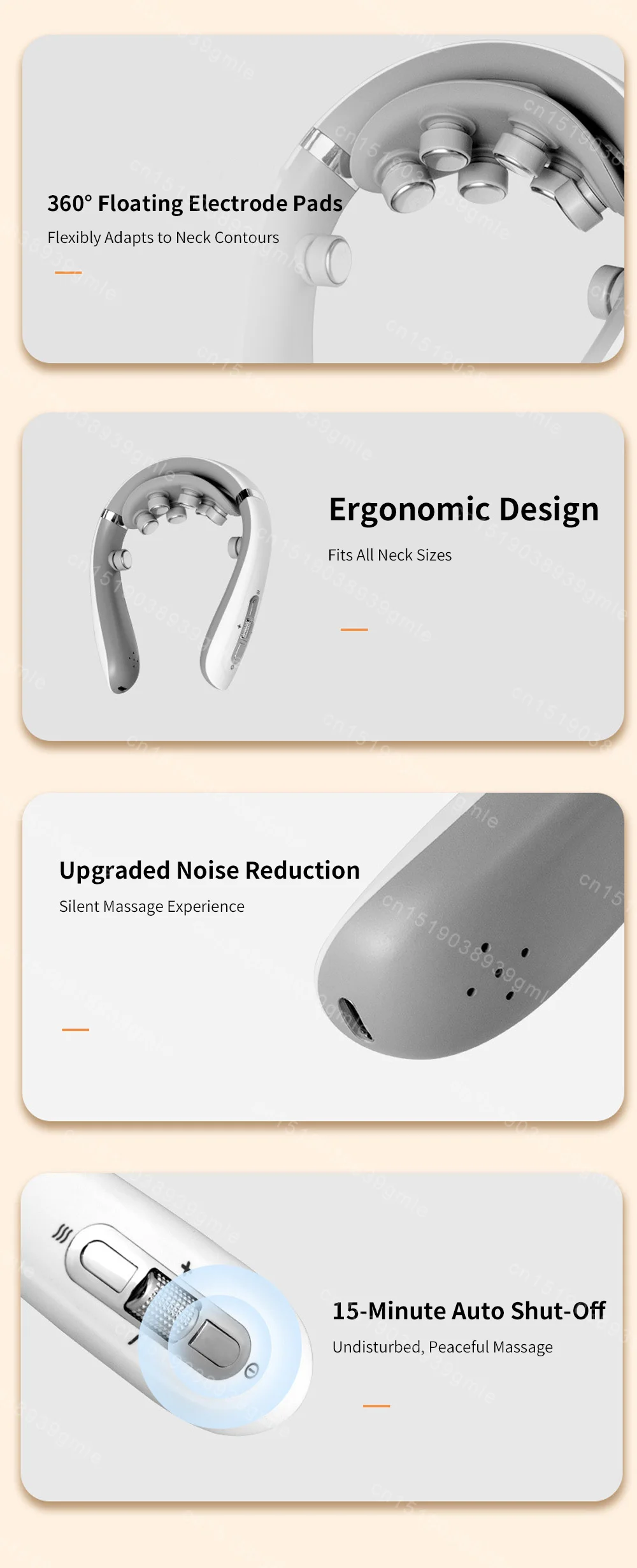Neck Massager Electric Microcurrent Multi-Head Replaceable Wireless Knead Shiatsu Heating Vibration Cervical Shoulder Massager Neck Massager Electric Microcurrent Multi-Head Replaceable Wireless Knead Shiatsu Heating Vibration Cervical Shoulder Massager
