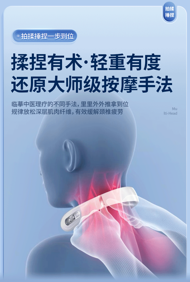 Neck Massager Electric Microcurrent Multi-Head Replaceable Wireless Knead Shiatsu Heating Vibration Cervical Shoulder Massager Neck Massager Electric Microcurrent Multi-Head Replaceable Wireless Knead Shiatsu Heating Vibration Cervical Shoulder Massager