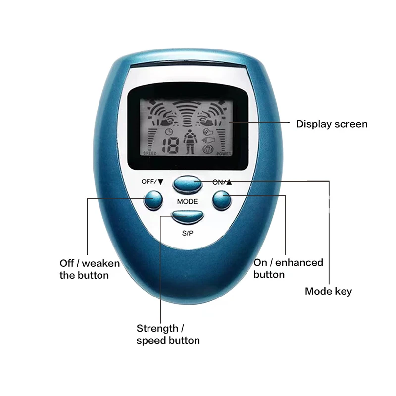 EMS Electric Pulse Digital Physical Therapy MachineTENS Electrical Nerve Muscle Stimulator for Pain Full Body Neck Back Massage - Image 4