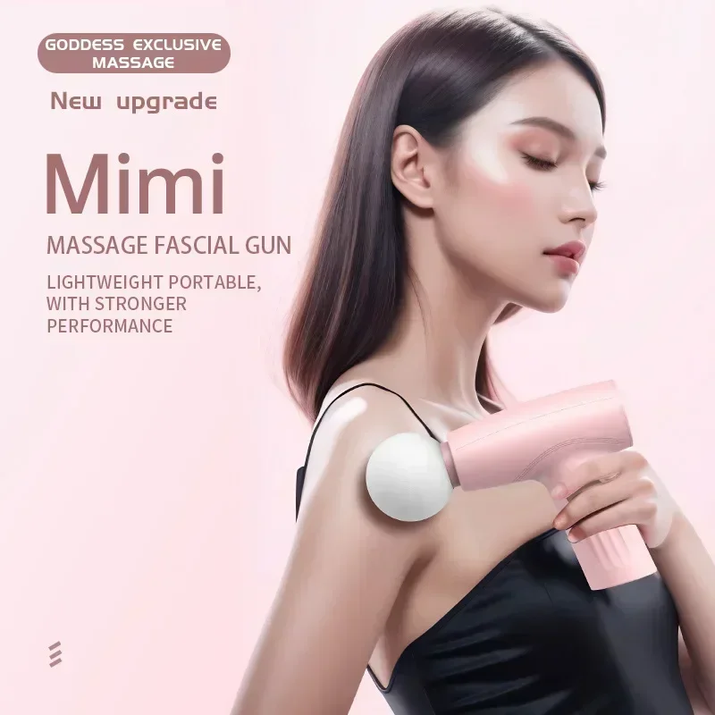 Muscle Mini Pink Massage Gun Deep Tissue Handheld Massage Gun Therapy Gun Fascia Gun Massagegun Massagers Handheld Deep Tissue - Image 4