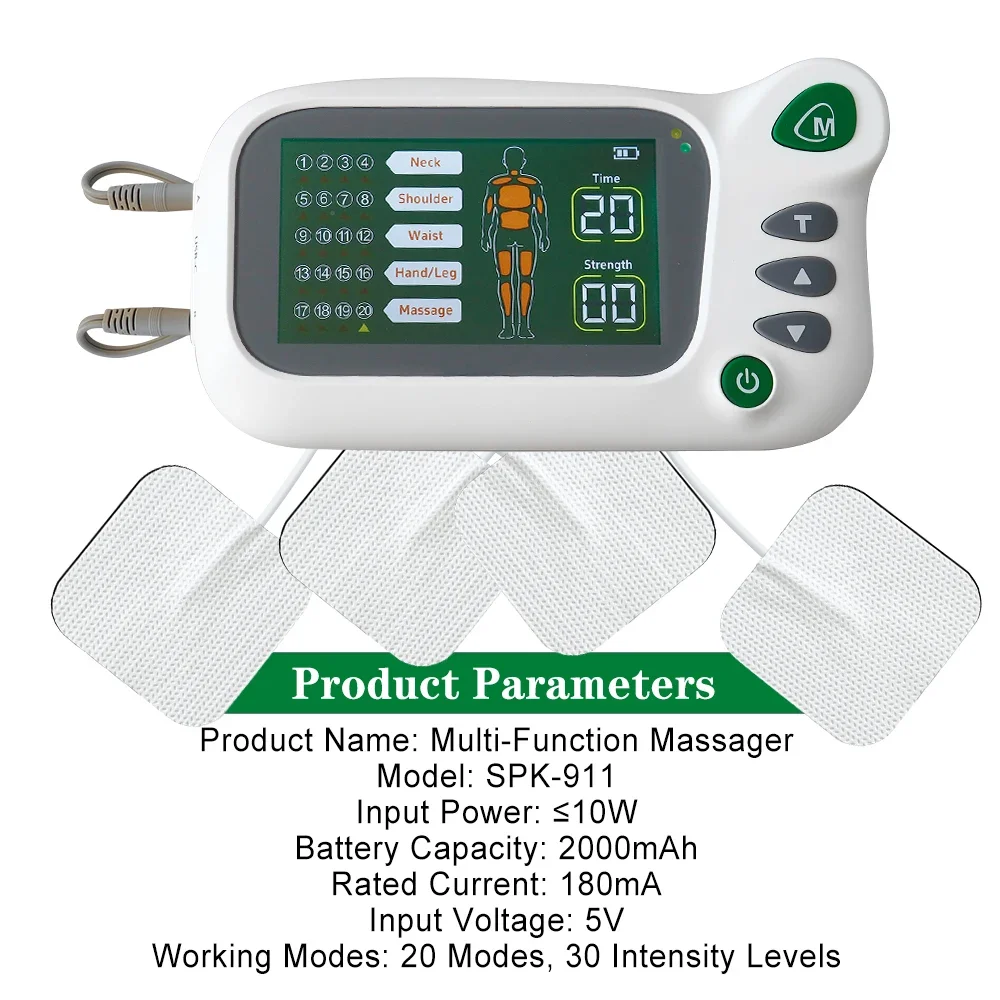 20 Modes Electric Tens Muscle Stimulator EMS Acupuncture Body Facial Massager Digital Therapy 30 Levels Relaxing Health Machine 20 Modes Electric Tens Muscle Stimulator EMS Acupuncture Body Facial Massager Digital Therapy 30 Levels Relaxing Health Machine