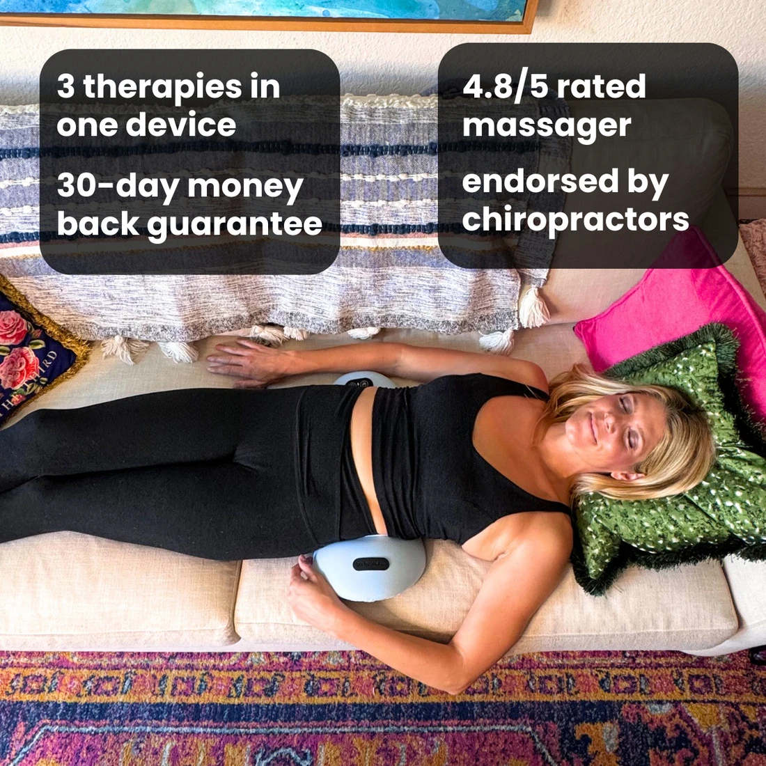Okayso Multi-functional 3-in-1 Back Massager with Relief Bed Sleeping Shiatsu Deep Tissue Portable Shoulder Lower Back Massager Okayso Multi-functional 3-in-1 Back Massager with Relief Bed Sleeping Shiatsu Deep Tissue Portable Shoulder Lower Back Massager