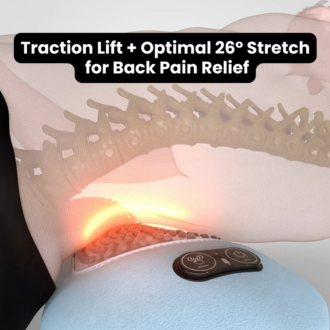 Okayso Multi-functional 3-in-1 Back Massager with Relief Bed Sleeping Shiatsu Deep Tissue Portable Shoulder Lower Back Massager - Image 5
